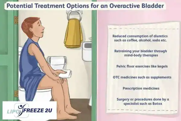 image of woman on toilet because of an overactive bladder Surrey